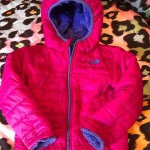 Toddler girls North Face reversible jacket